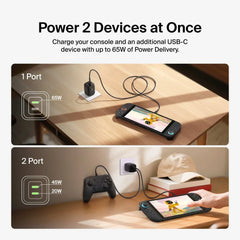 Dual USB-C Wall Charger 65W for Nintendo Switch 2