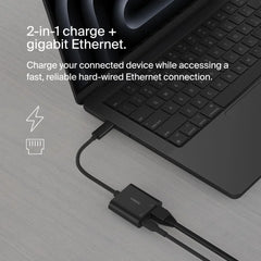 USB-C to Ethernet + Charge Adapter 100W
