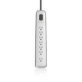 7-outlet Surge Protector with 12 ft Power Cord with Telephone Protection