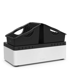 10-Device USB Charging Station with Portable Trays