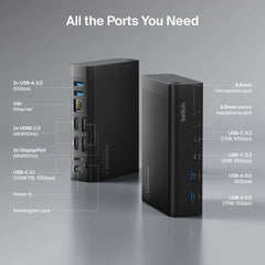 Universal 14-Port Dual Display USB-C Dock