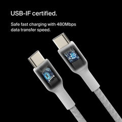 Braided USB-C to USB-C Cable 60W (1m / 2 packs)