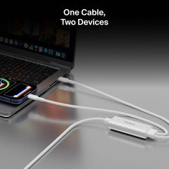 Braided USB-C to Dual USB-C Cable 140W