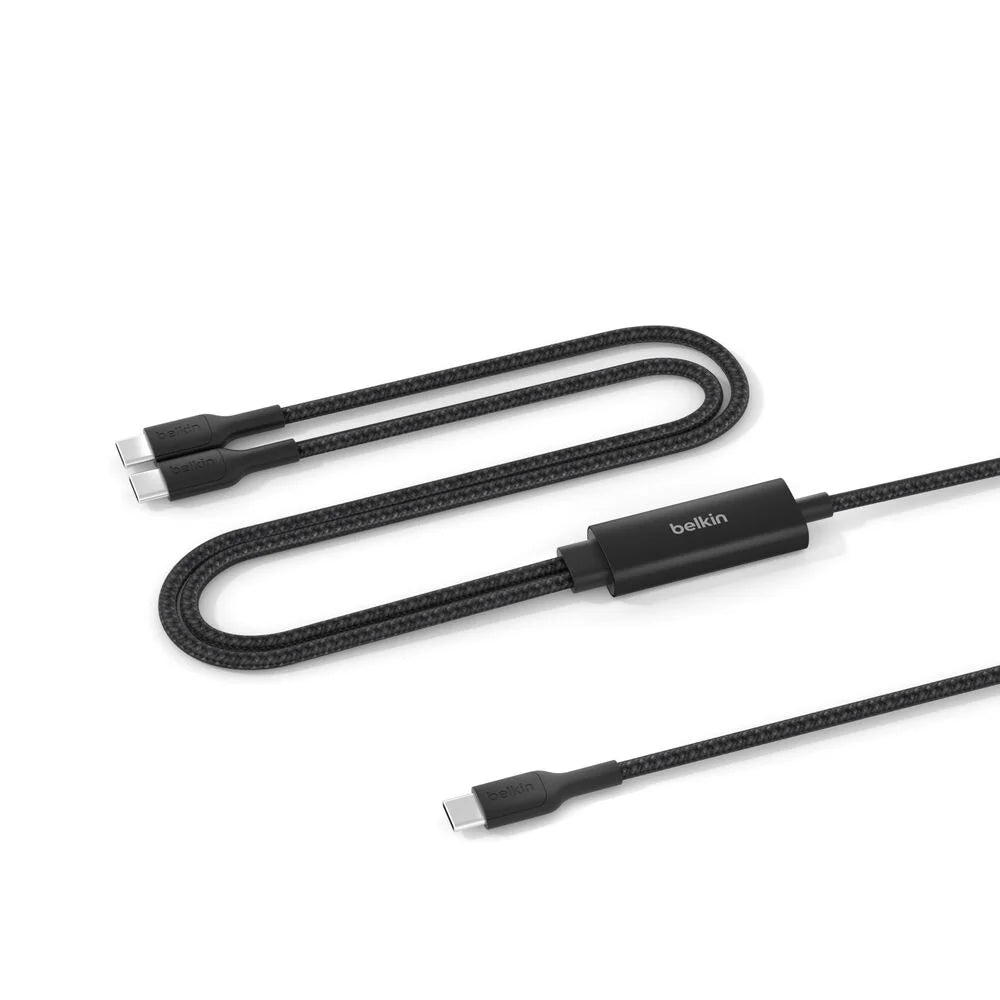 Braided USB-C to Dual USB-C Cable 140W