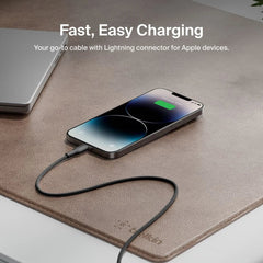 USB-C Braided Cable with Lightning Connector, 3.3ft/1m, Black