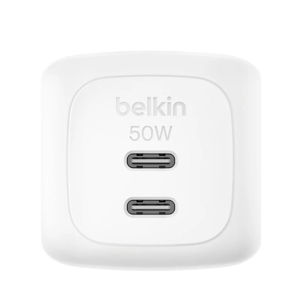 Dual USB-C GaN Wall Charger 50W + USB-C Cable