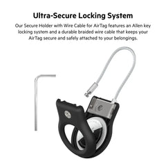 Secure Holder with Wire Cable for AirTag