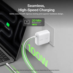 USB-C GaN Wall Charger 100W + USB-C Cable