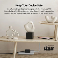 USB-C Wall Charger 20W + USB-C Cable with Lightning Connector