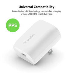 USB-C Wall Charger 20W + USB-C Cable with Lightning Connector