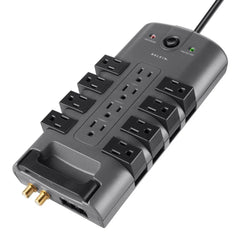 PivotPlug 12-Outlet Surge Protector, 8 ft. Cord
