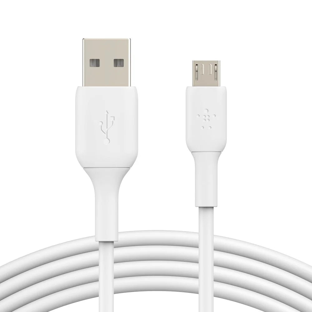 USB-A to Micro-USB Cable (1m / 3.3ft, White)